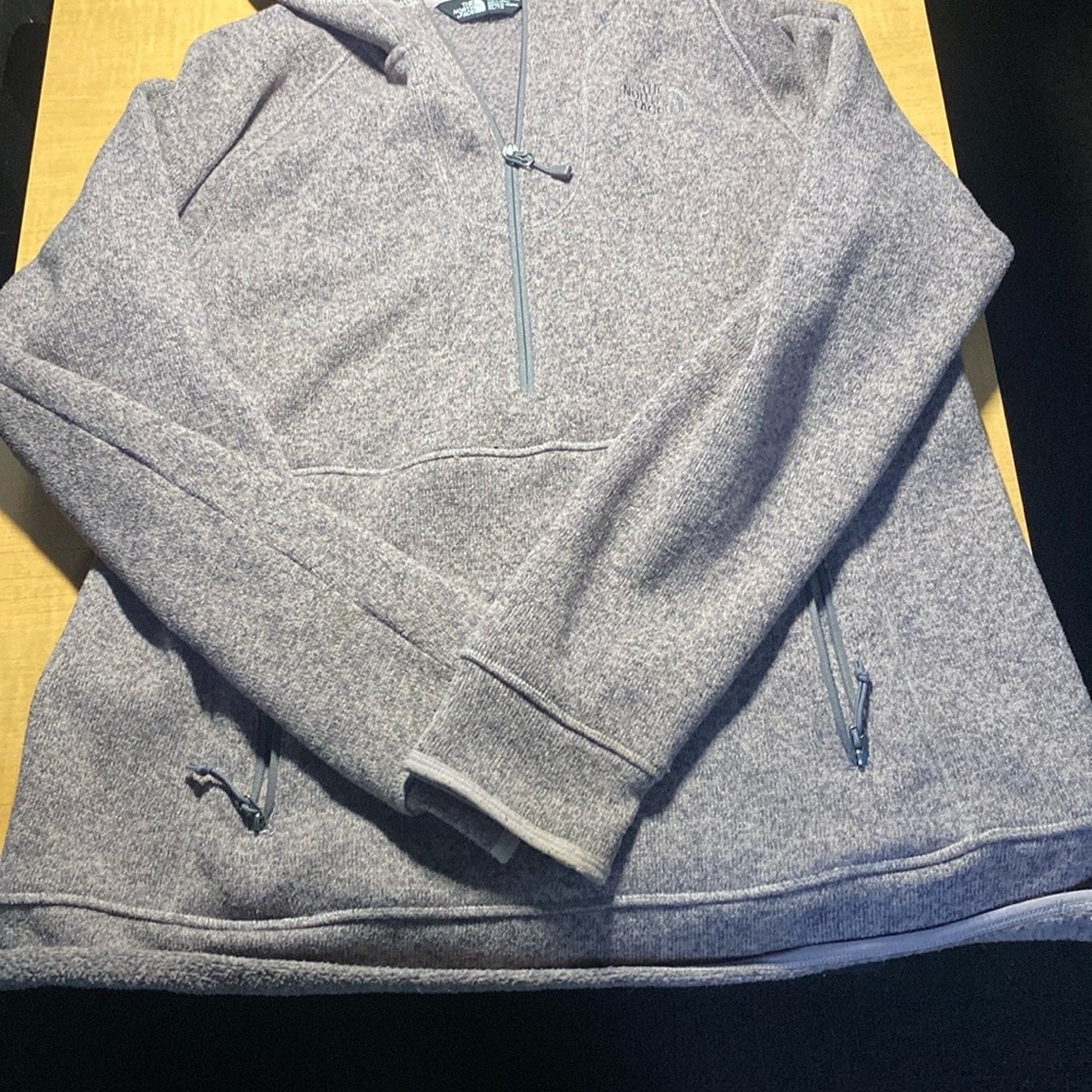 The North Face Crescent XL Hooded Pullover- Heather pink fleece